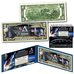 ARTEMIS Missions NASA Space Program Moon Genuine Legal Tender U.S. $2 Bill-2