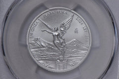 2024 Mo Mexico 1/4 Onza Silver Libertad MS70 PCGS Blue Label-3