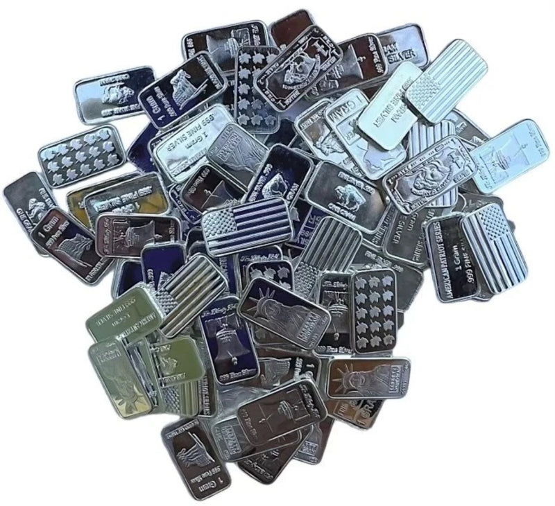 20x PURE .999 Fine Silver Bars Bullion Estate Lot Amazing Designs-2