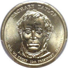 2009 $1 Zachary Taylor Mint Error Missing Edge Lettering PCGS MS 66-2