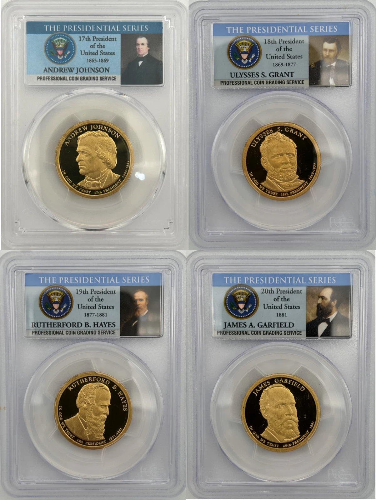 2011 - 2012 S 8 Coin Presidential $1 PCGS 69 Proof Dollar Set-2