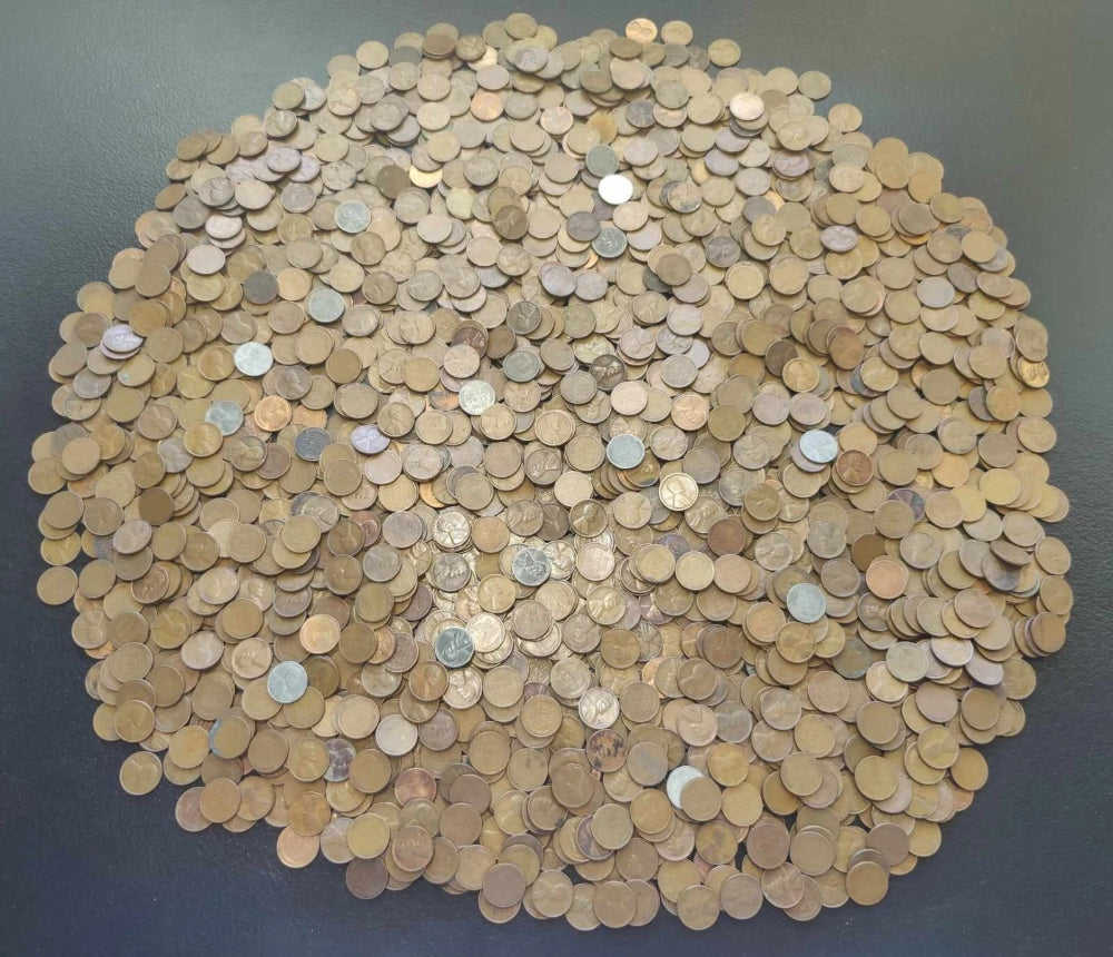 LOT of 2# POUNDS LBS Unsearched Lincoln Wheat Cents 1c Old U.S. Estate Coin Lots-3