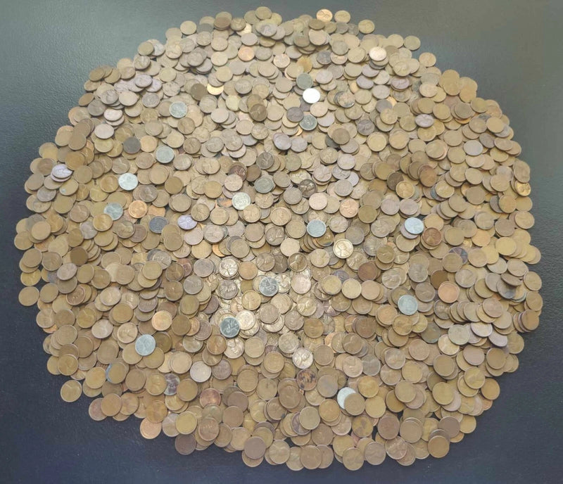 LOT of 2# POUNDS LBS Unsearched Lincoln Wheat Cents 1c Old U.S. Estate Coin Lots-3