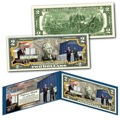 DONALD TRUMP 45th President BORDER SECURITY THE WALL Genuine U.S. $2 Bill-2