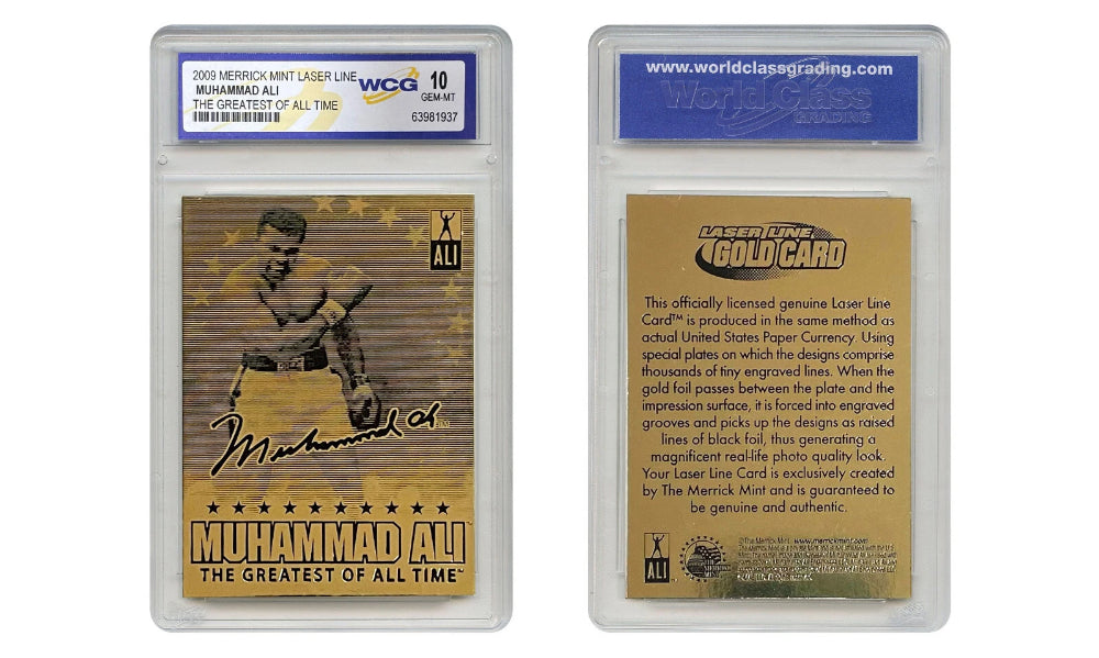 MUHAMMAD ALI 2009 Laser Line Gold Card Limited Signature Series - GEM MINT 10-2
