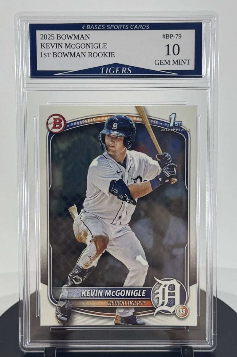 2025 Bowman Kevin McGonigle Tigers 1st Bowman Rookie Card #BP-79 Gem Mint 10-1