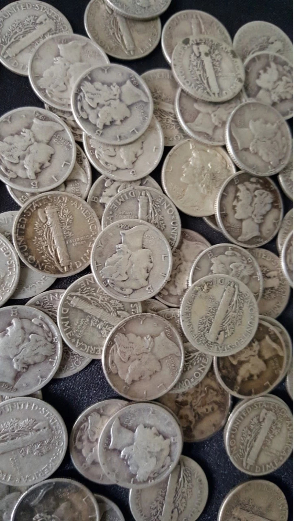 (3) DIFFERENT 90% Silver Mercury Dimes from Old Estate hoard ✯ 1916-1945 ✯-3