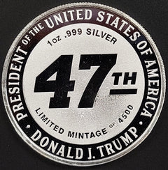 Free the J/6ers, Donald J. Trump, 47th President, 1 Troy Oz .999 Fine Silver!-2