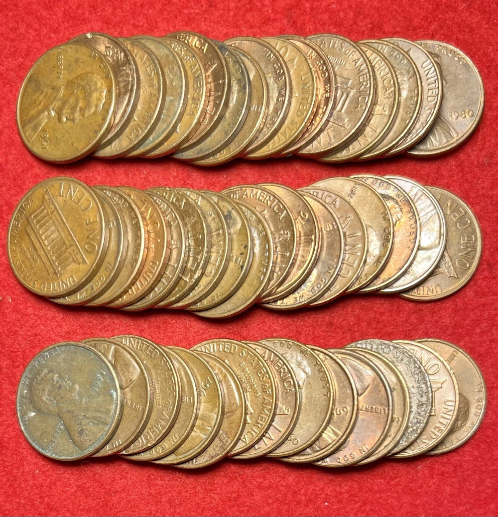 GRAN LOTE DE LINGOTES DE COLECCIÓN DE MONEDAS ESTADOUNIDENSES - MEDIO DÓLAR DE PLATA AL 90 % - 3/4 LB ¡100 monedas!