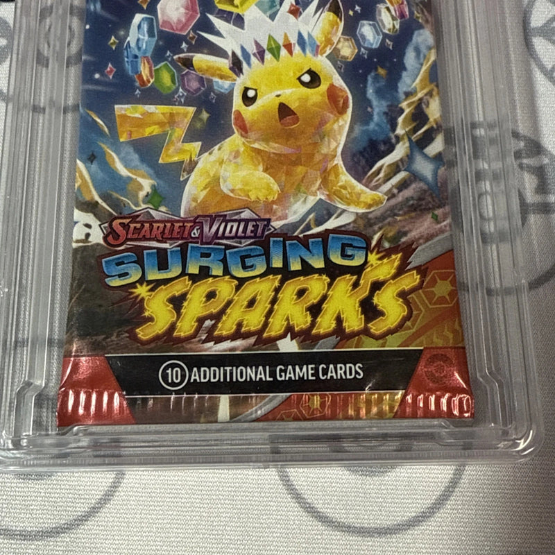 Graded 10 2024 Surging Sparks Sealed Pokemon Booster Pack Pikachu Art Work-3