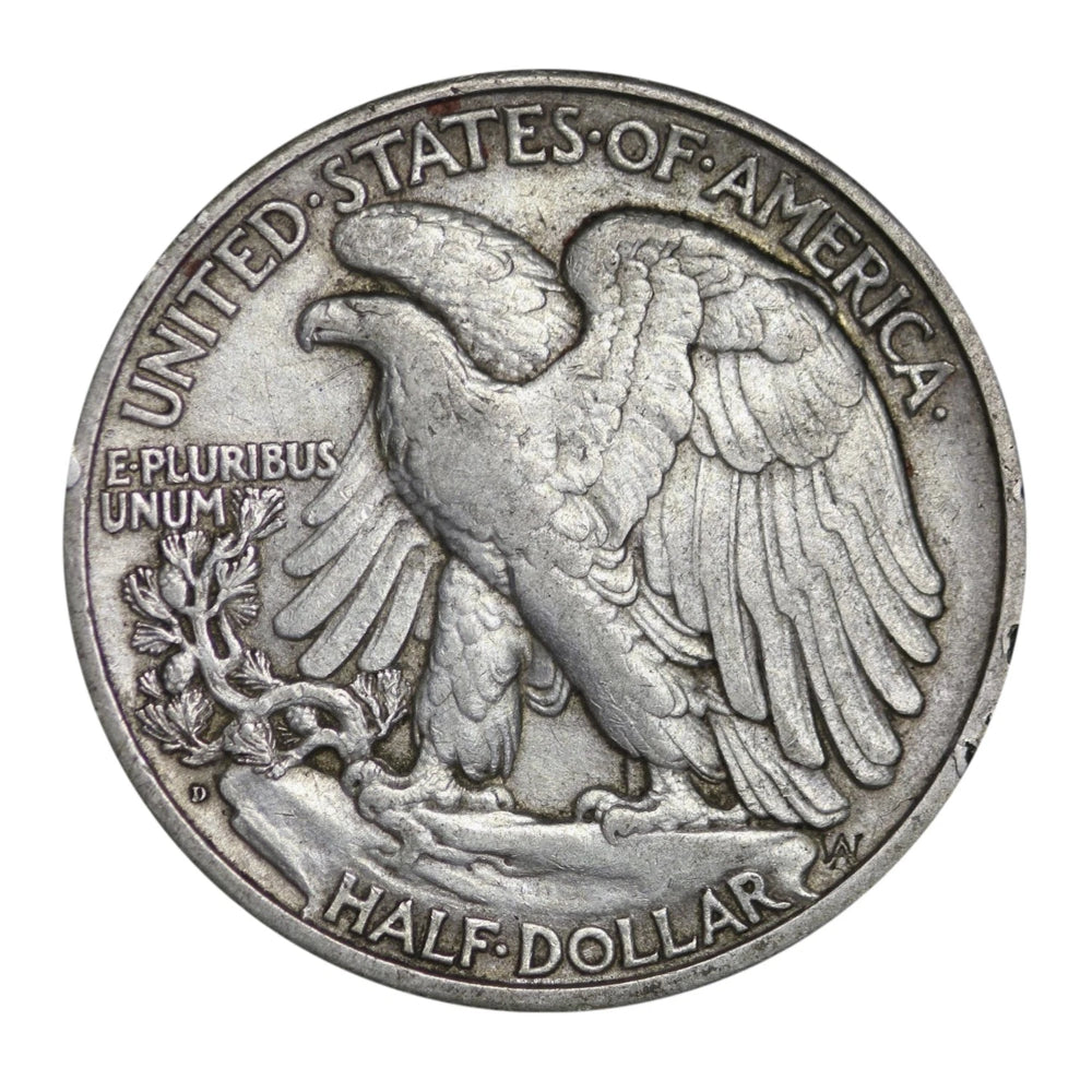 USA 90% Silver Walking Liberty Half Dollar 1916-1947 Coin Random Date Average-3