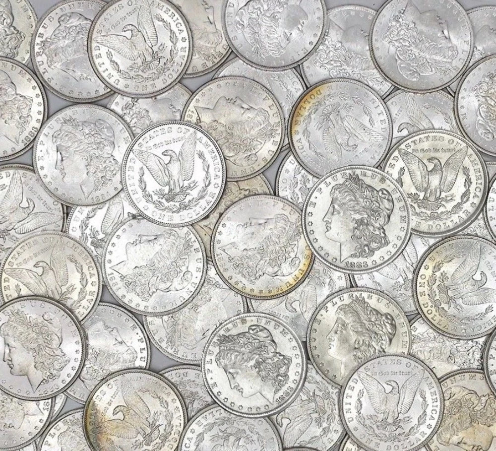 Dólar de Plata Morgan ~ 1878-1904 BRILLANTE AU/SIN CIRCULAR ~ ¡VENTA DE LOTE DE HERENCIA! Monedas M MB (43941)