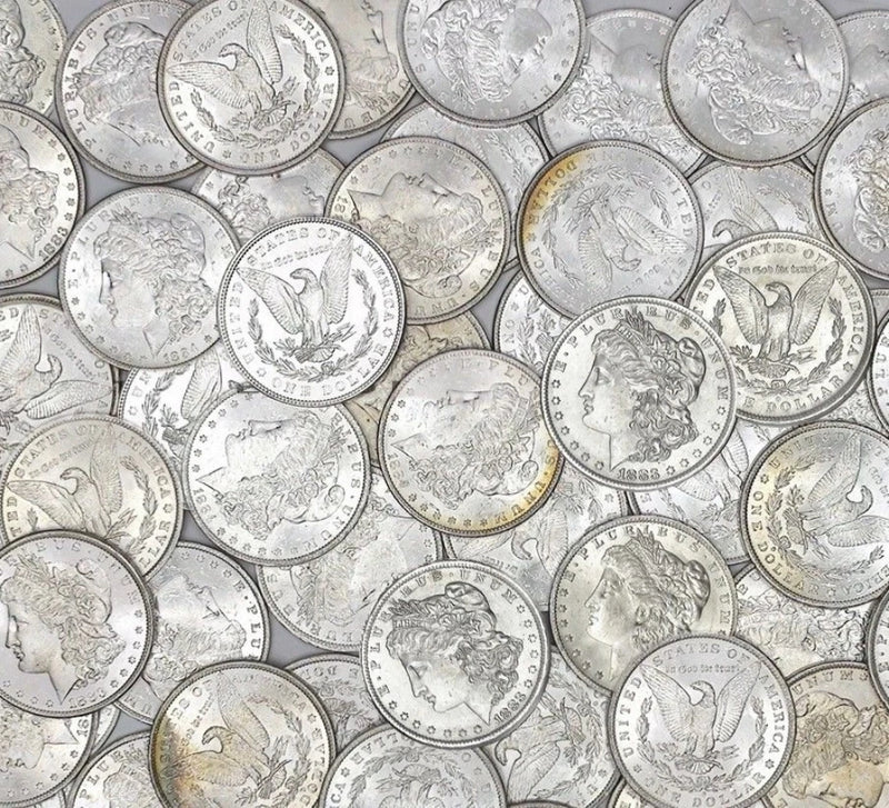 Dólar de Plata Morgan ~ 1878-1904 BRILLANTE AU/SIN CIRCULAR ~ ¡VENTA DE LOTE DE HERENCIA! Monedas M MB (43941)-2