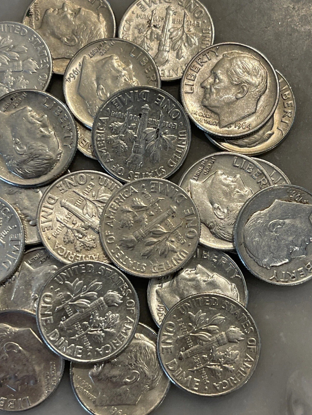 [Lot of 25] 1964 Roosevelt Dimes - ALL 1964 - 90% Silver CHOOSE # LOTS!