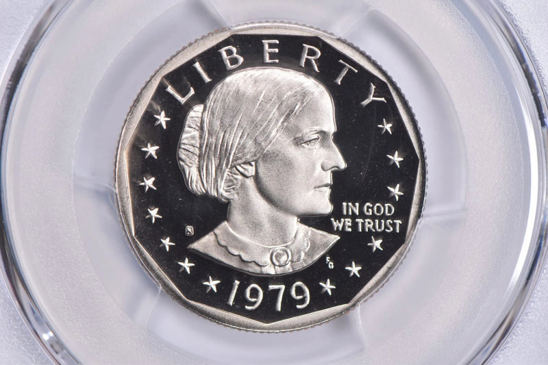 1979-S Susan B Anthony Dollar Tipo 1 PR70 DCAM PCGS Azul Lbl-2