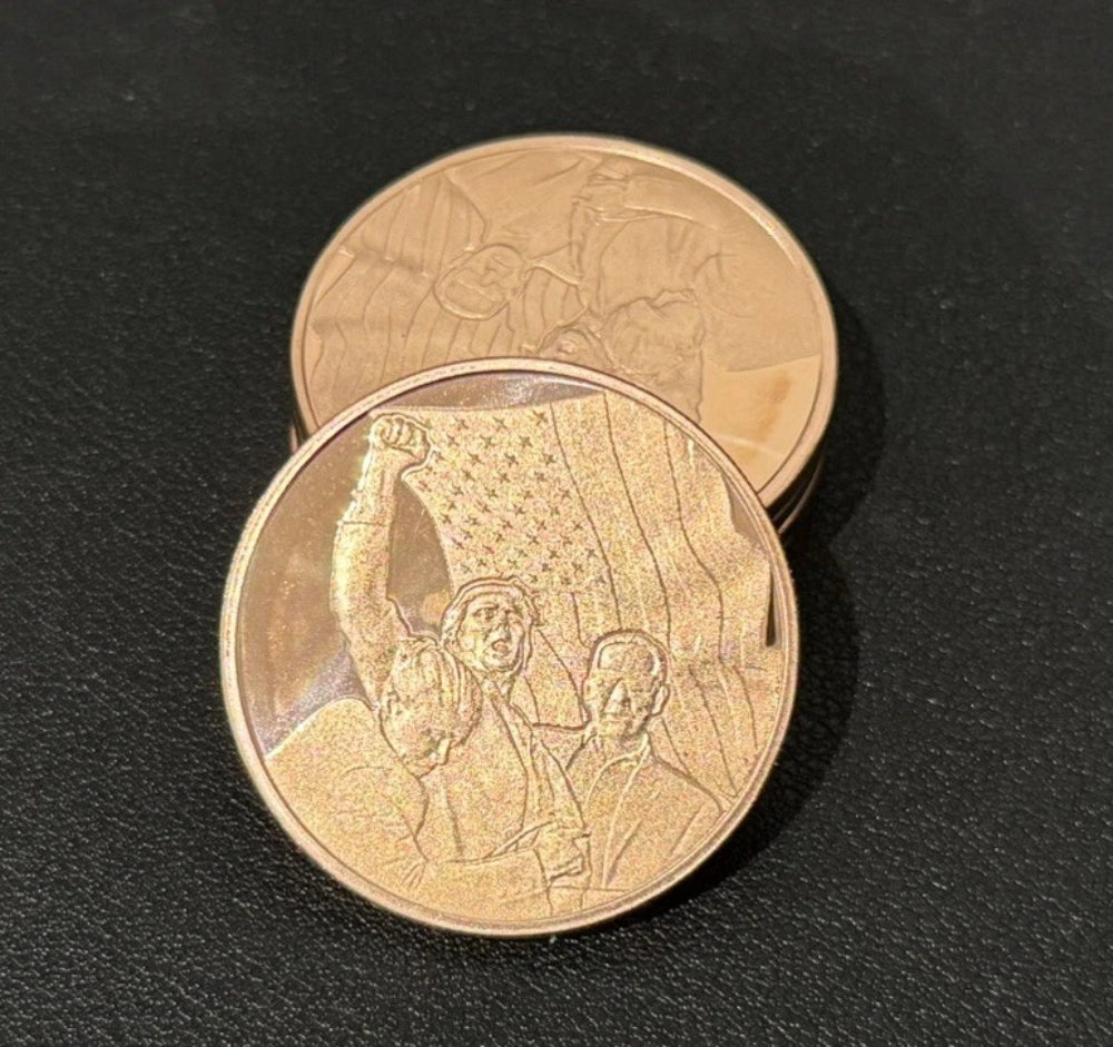 LOT OF 20 X 1 OZ Trump Fight! Fight ! Assassination .999 FINE COPPER ROUND