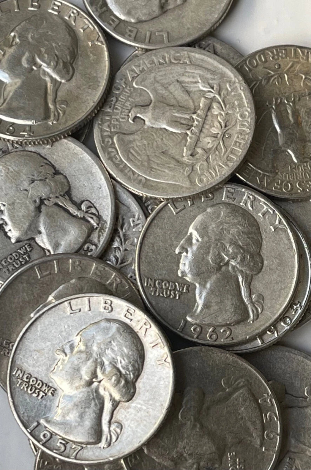 [Lote de 20 Monedas] 1/2 Rollo - Cuarto de Washington - 90% Plata - ¡Elige cuántas!-2