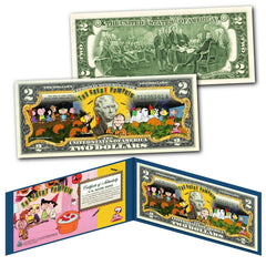 PEANUTS HALLOWEEN Charlie Brown THE GREAT PUMPKIN Colorized US $2 Bill -LICENSED-1