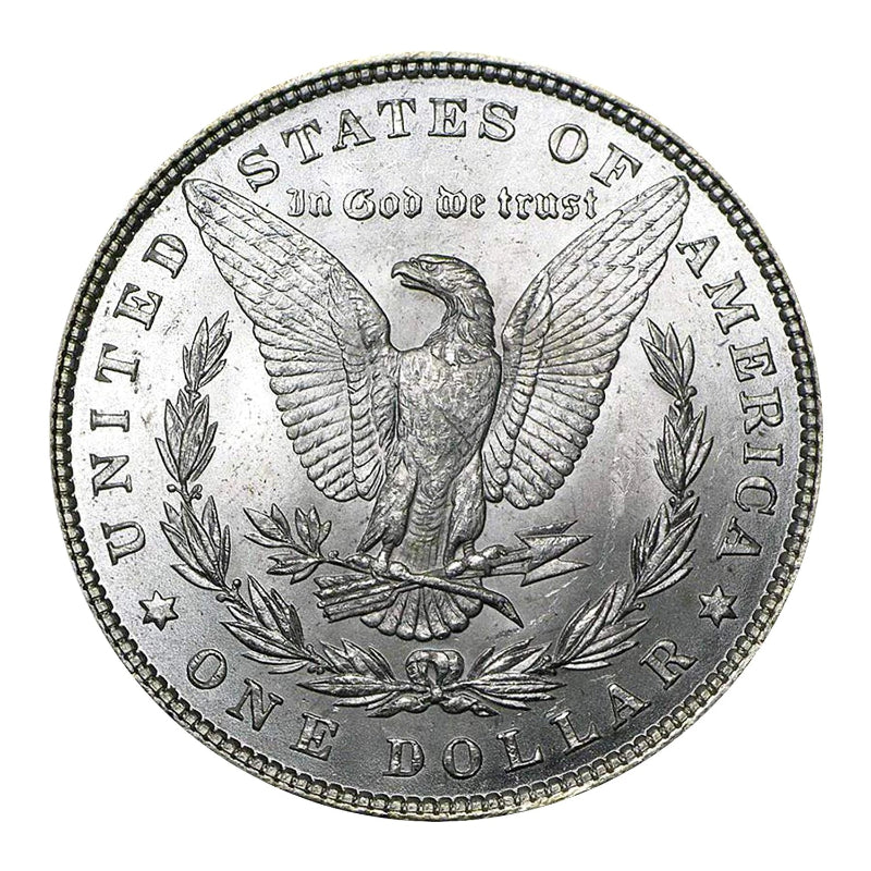 Dólar de plata Morgan de 1880 P $1 Brillante sin circular BU 90% Plata-2