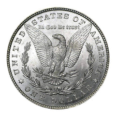 1887年P版摩根銀元，1美元，精製未流通（BU），含銀量90%。-2