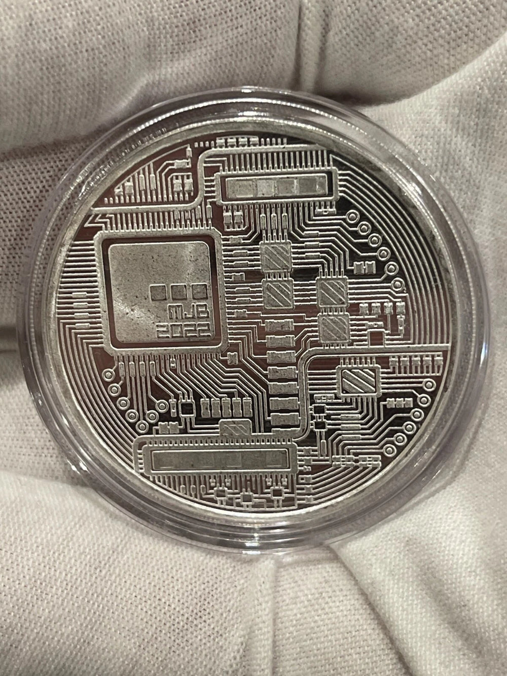 Bitcoin 1 oz .999 fine Solid silver commemorative AOCS Limited Original-2