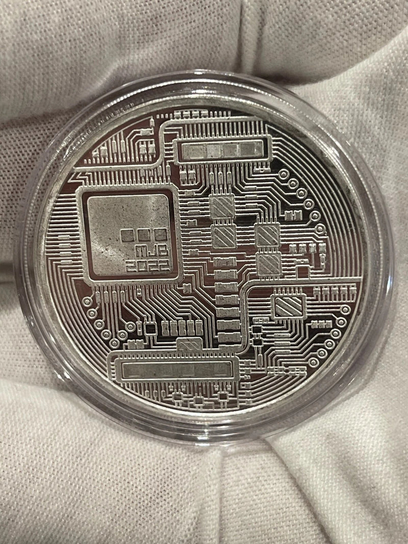 Bitcoin 1 oz .999 fine Solid silver commemorative AOCS Limited Original-2