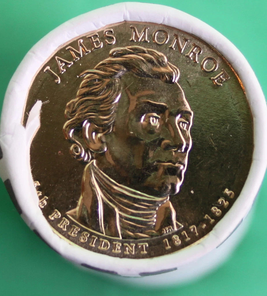 2008 D BU James Monroe Presidential Dollar Coin Roll 5th President Unopened Roll-2