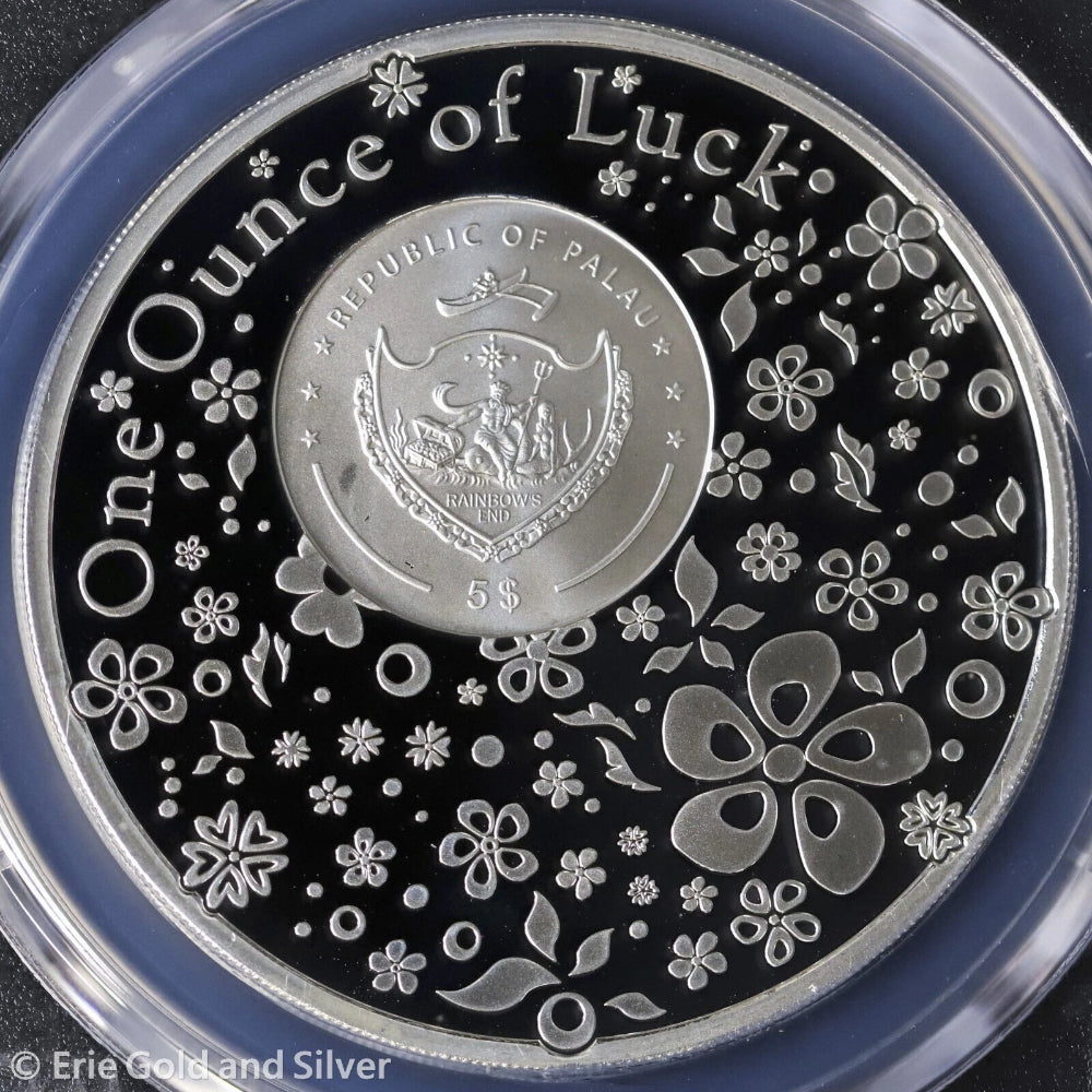 2025 $5 Palau Proof Four Leaf Clover 1 oz Silver Coin PCGS PR 70 DCAM-2