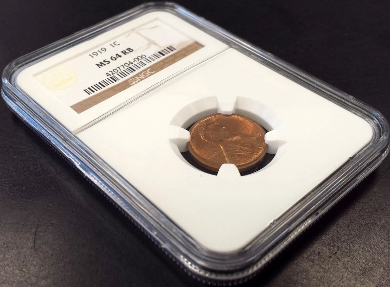 1919 Lincoln Cent certified MS 64 RB by NGC!