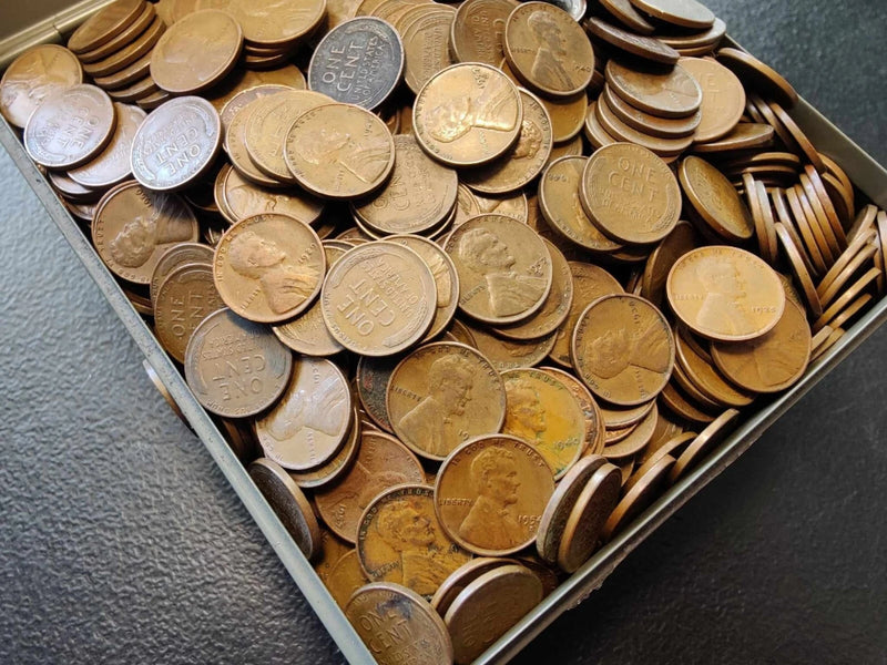 LOT of 500 (10 ROLLS) Unsearched Lincoln Wheat Cents 1c Old U.S. Estate Coin Lot-3