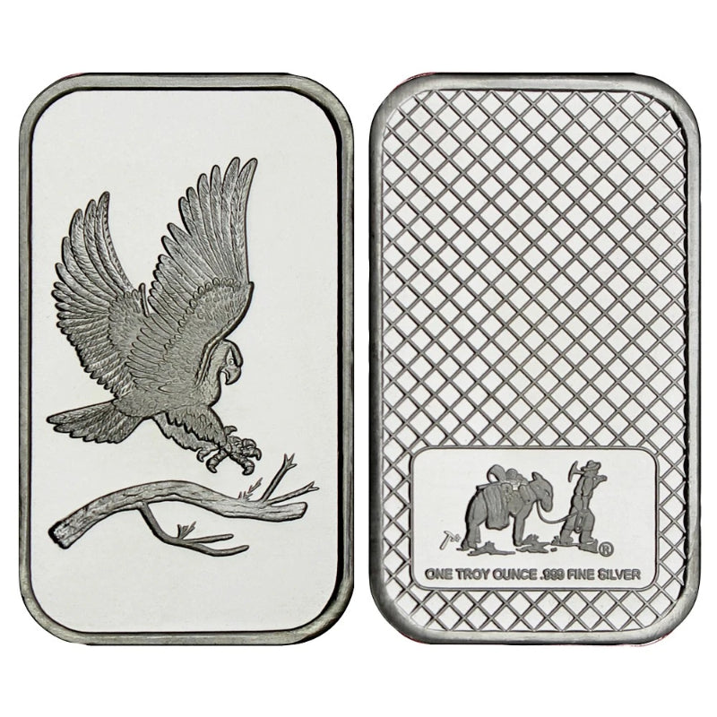 1 Ounce Silvertowne Mint .999 Silver Eagle Bar-2