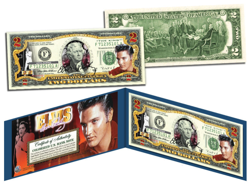 ELVIS PRESLEY Legal Tender U.S. $2 Bill *OFFICIALLY LICENSED* *MUST SEE*-1