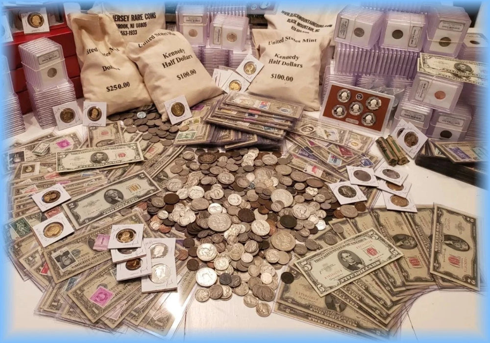 ESTATE SALE ~ OLD US COINS ~ GOLD BARS ~ .999 SILVER BARS ~ BULLION ~ US BILLS-1