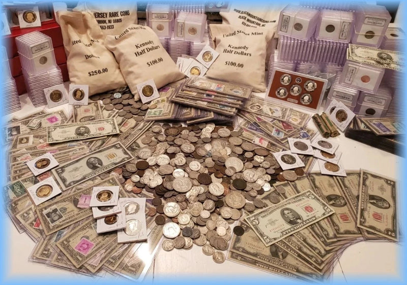 ESTATE SALE ~ OLD US COINS ~ GOLD BARS ~ .999 SILVER BARS ~ BULLION ~ US BILLS-1
