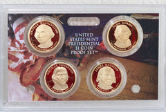 2007 S Proof Presidential $1 Coin Set of 4 Golden Dollars with Box + COA-2