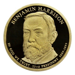 2012 -S Benjamin Harrison Presidential Proof Dollar Gem Deep Cameo US Coin-2