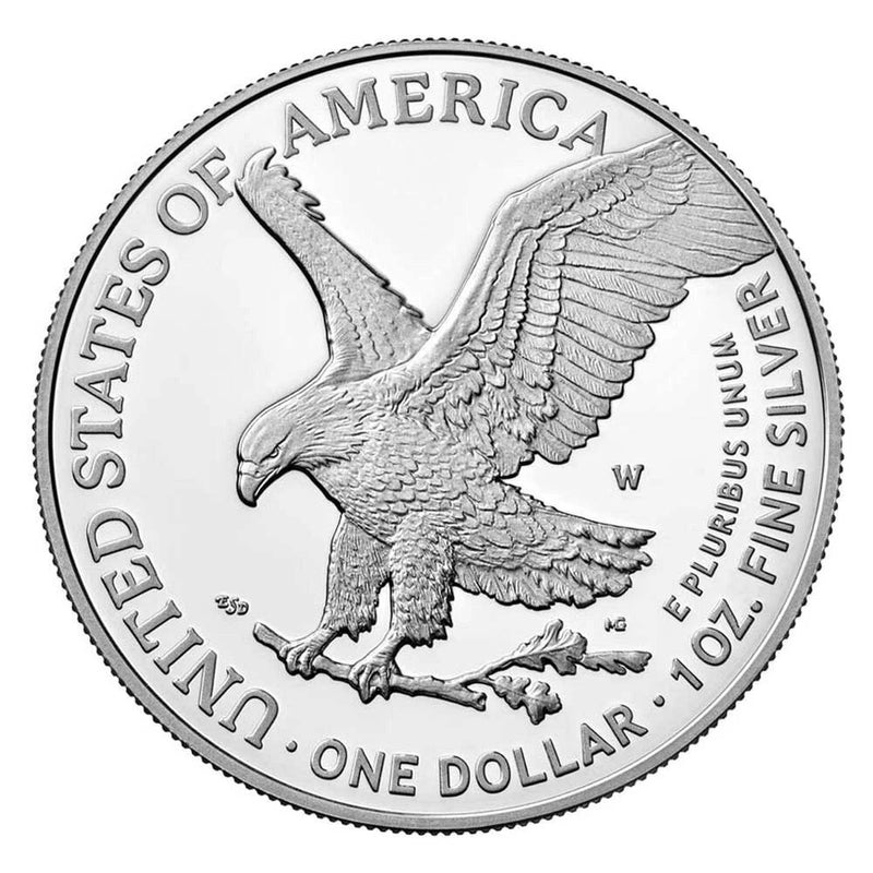 Moneda American Silver Eagle de 1 oz de $1 2023-W con caja, OGP y certificado de autenticidad-3