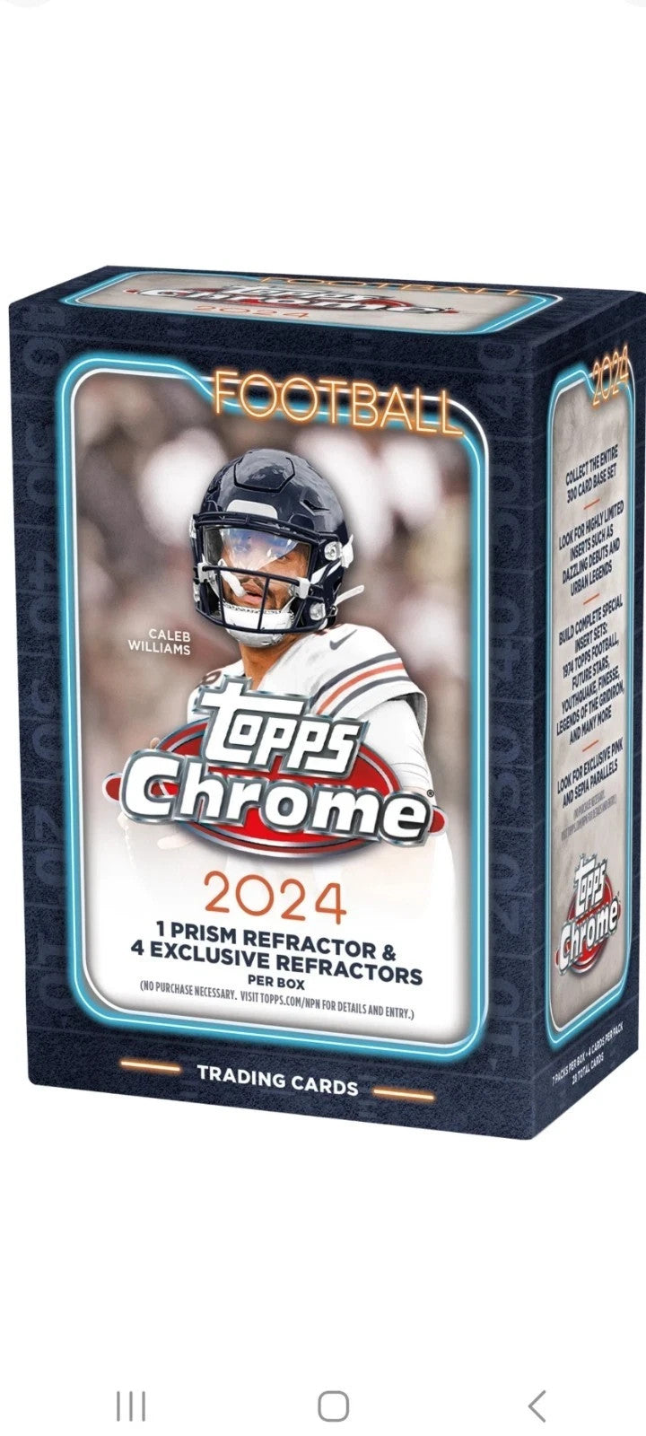 2024 Topps Chrome Football Blaster Factory Sealed FAST FREE SHIP!