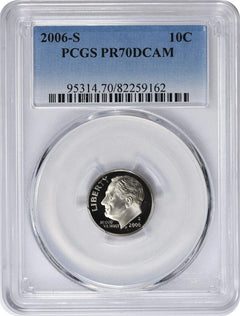 2006-S Roosevelt Dime PR70DCAM Clad PCGS-1