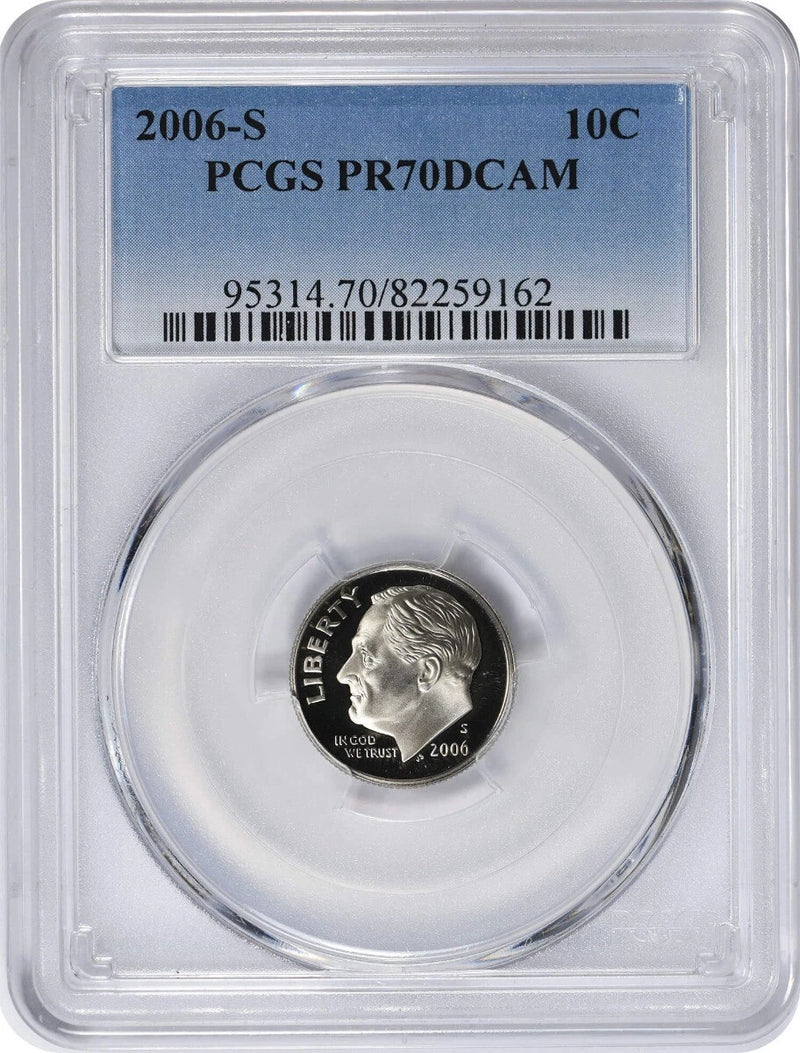2006-S Roosevelt Dime PR70DCAM Clad PCGS-1