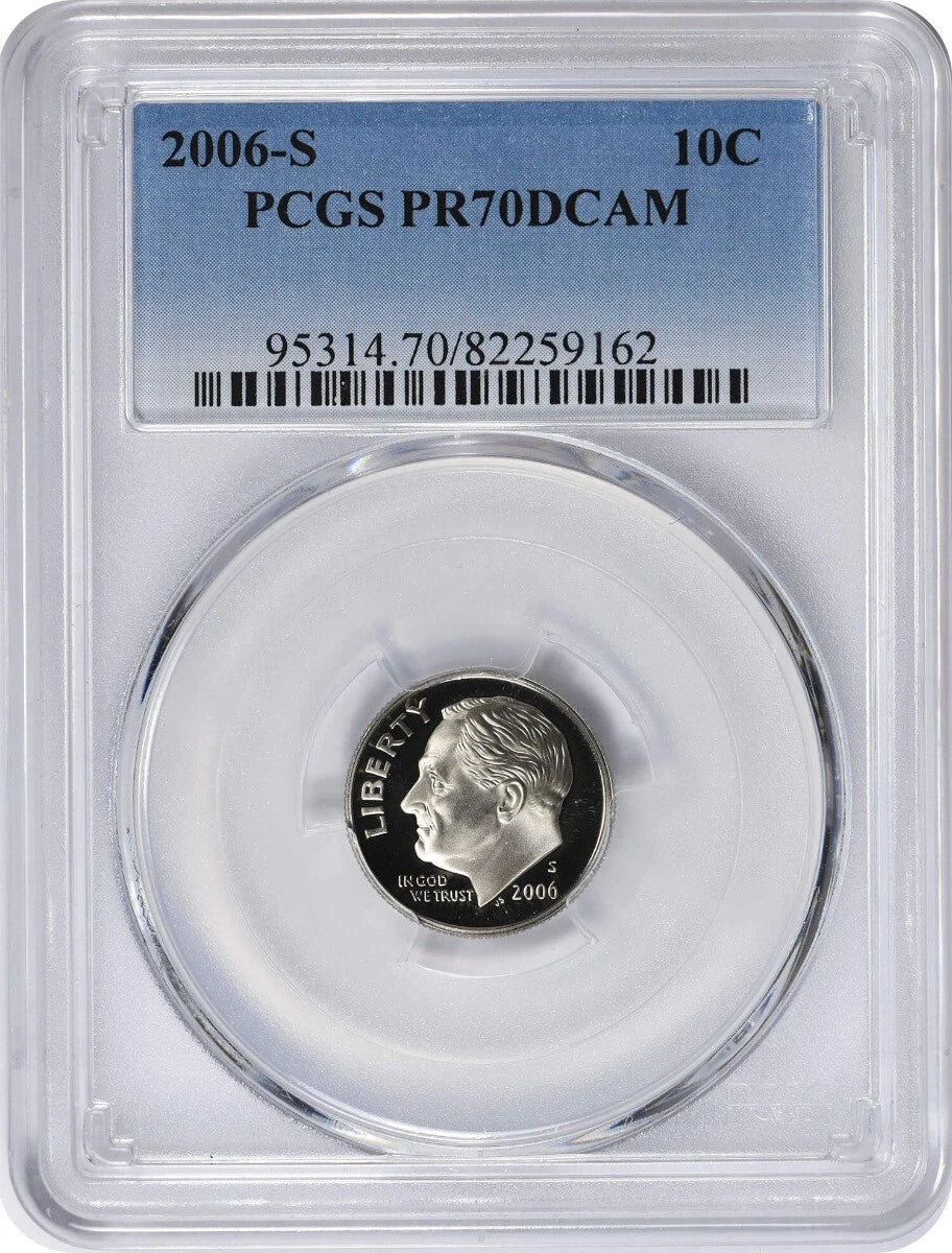 2006-S Roosevelt Dime PR70DCAM Clad PCGS