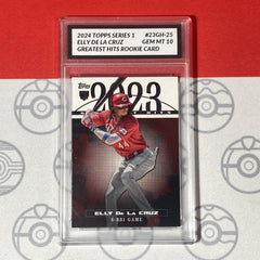 Graded 10 Elly De La Cruz Rookie Card 2024 MLB TOPPS SERIES 1 23GH-25 Reds RC-1