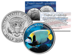 EMPEROR ANGELFISH *Fish Series* JFK Kennedy Half Dollar U.S. Colorized Coin-1