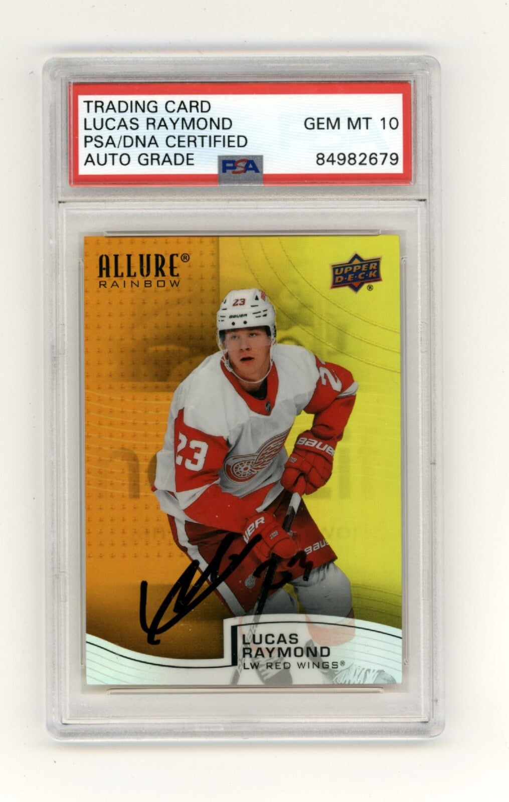 Lucas Raymond 2021-22 Upper Deck Allure Rainbow #R-6 Rookie RC PSA 10 Auto-1