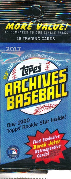 2017 Topps Archives Baseball EXCLUSIVE Jumbo Fat Factory Sealed Pack-18 Cards!-1