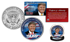 DONALD TRUMP Official JFK Half Dollar U.S Coin w/ COA - LIMITED EDITION of 500-1