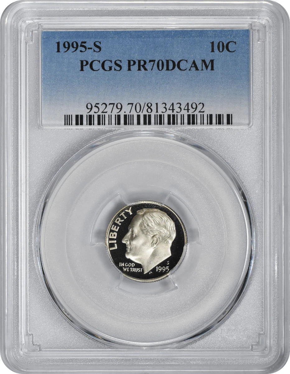 1995-S Roosevelt Dime PR70DCAM Clad PCGS-1