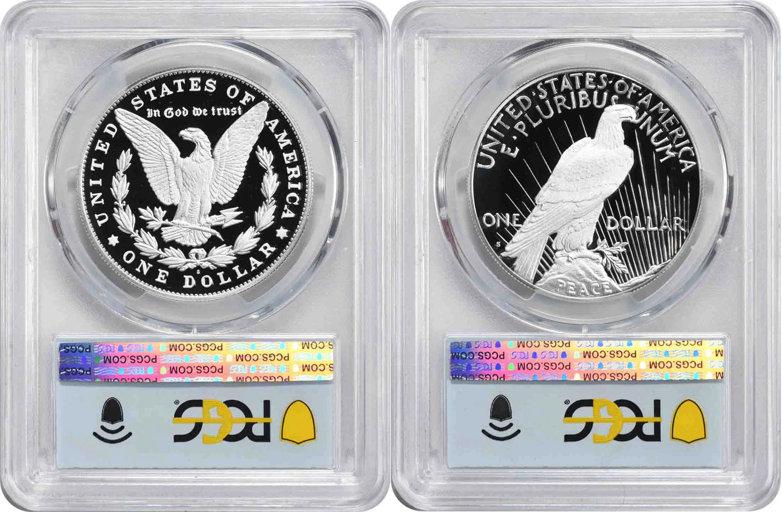 2024-S Morgan and Peace Silver Dollar 2-Coin PR70DCAM First Day of Issue PCGS