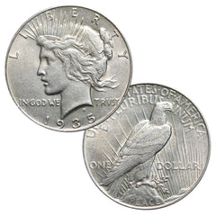 1922-1935 - Dólar de la Paz de Plata al 90%, Aproximadamente Sin Circular-2