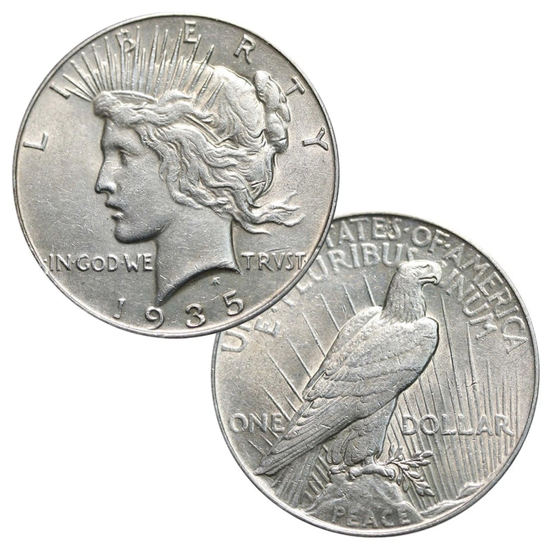 1922-1935 - Dólar de la Paz de Plata al 90%, Aproximadamente Sin Circular-2